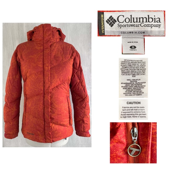 Columbia Jackets & Blazers - Columbia Titanium Women's Small DOWN Insulated snowboard ski Hooded Zip Jacket
